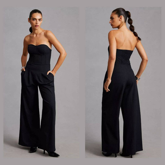 Anthropologie Pants - New Anthropologie Pinstripe Tailored Jumpsuit - Size 16 Tall